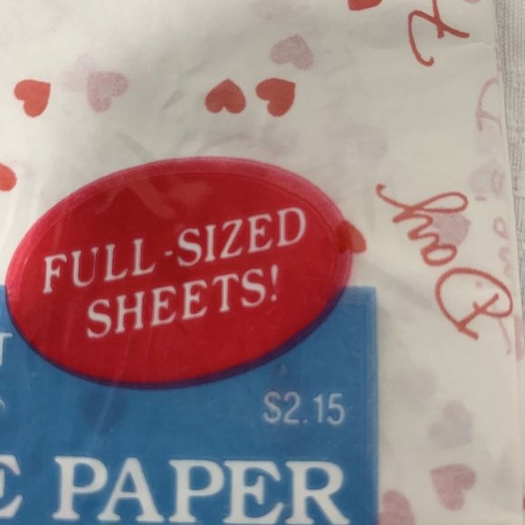 Valentines Day Red/White Hearts Gift Tissue Paper/ - Picture 6 of 7